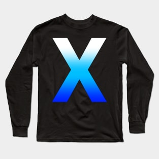 Blue Letter X Long Sleeve T-Shirt